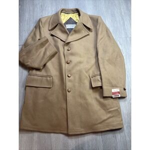 Vintage 1970's McGregor Trench Pea Coat Jacket Men 44 Camel Hair Original Tags!!